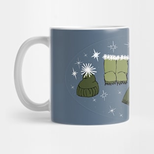 Winter weather snow lover gear cartoon illustration Mug